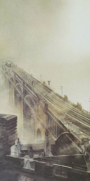 High level bridge, Fog on the Tyne Newcastle magnetic bookmark.jpeg