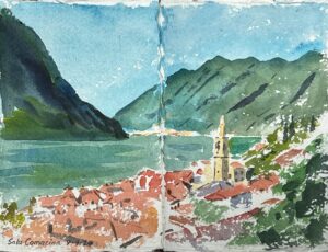 Sketchbook watercolour Sala Comacina